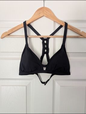 BCBGeneration Black Ladder-Back Swimsuit Top